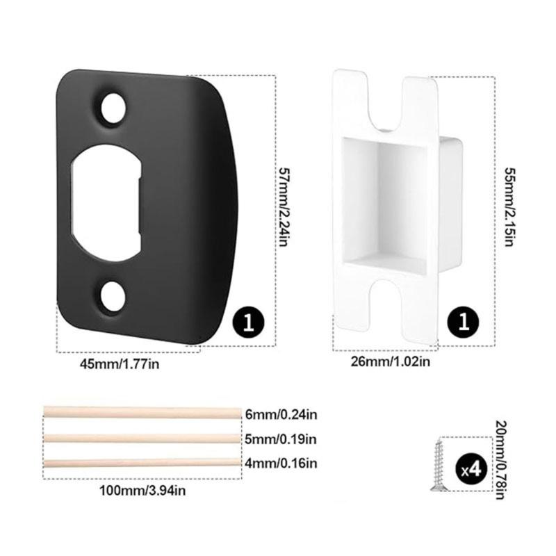 Standard Door Strikes Plate Practical Residential Security Striker Door Lock Latches Restorers Spacer Easy Installion