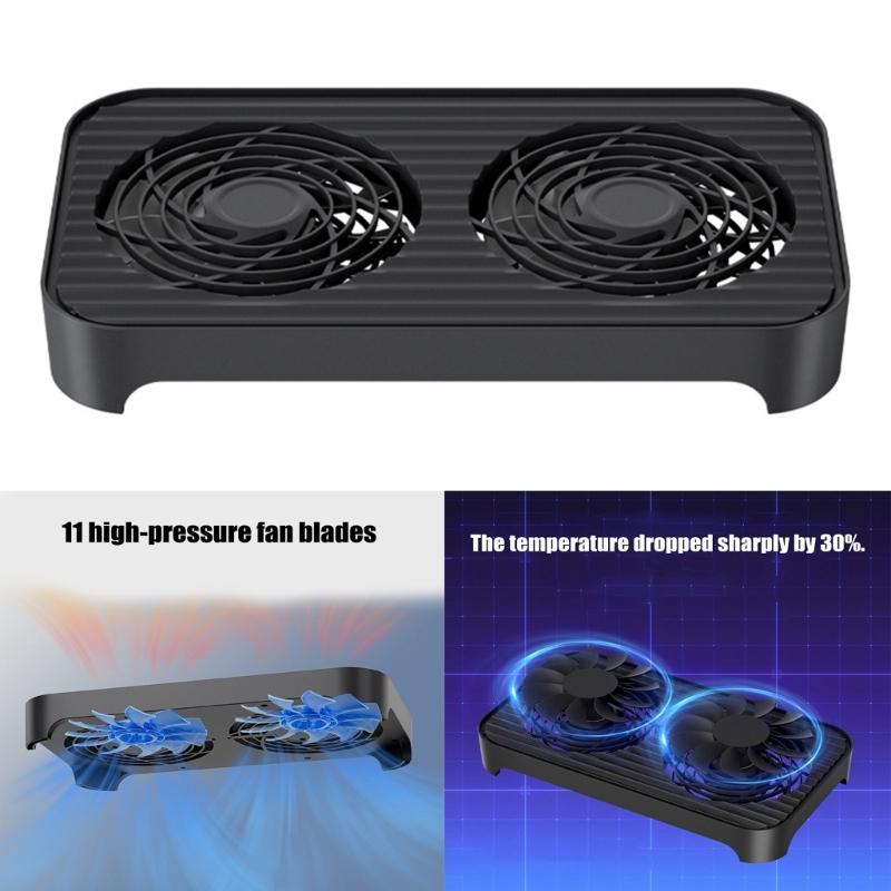USB Powered Cooling System For Networking Devices 140mm Silents Fan Design Supports Multiple Device Placement