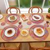 Cotton Place Mat Woven Round Placemats 34/38cm Heat Resistant Table Mats Washable Plate Mats Coasters for Dining Table Decor