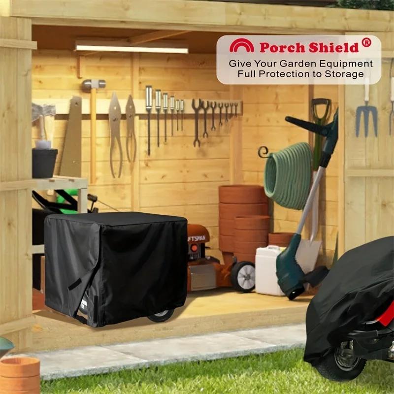 Durable and versatile generator cover, suitable for most models ranging from 5000 to 10000 watts, black color.