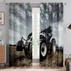 Cool Tractor 3d Printed Curtains Living Room Balcony Bedroom Kitchen Decorative Curtains Home Decoration Rod Pocket Curtains