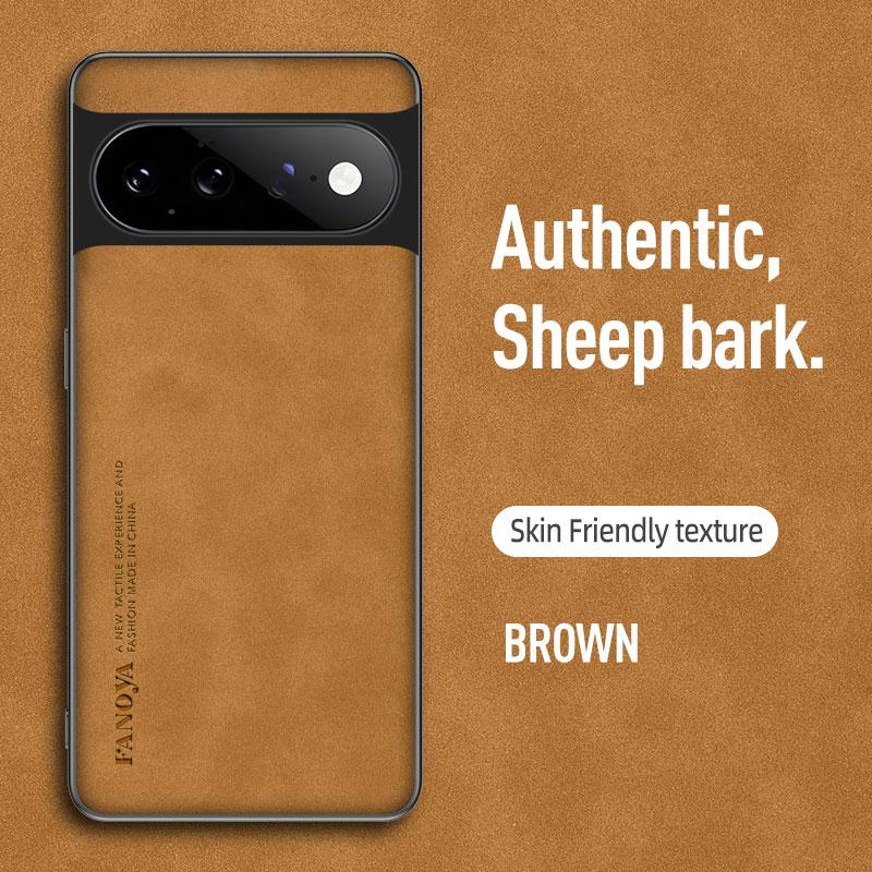EUCAGR For Google Pixel 11 Pro XL Luxury Sheepskin PU Leather Phone Case For Pixel 11Pro XL Silicone Shockproof Back Cover
