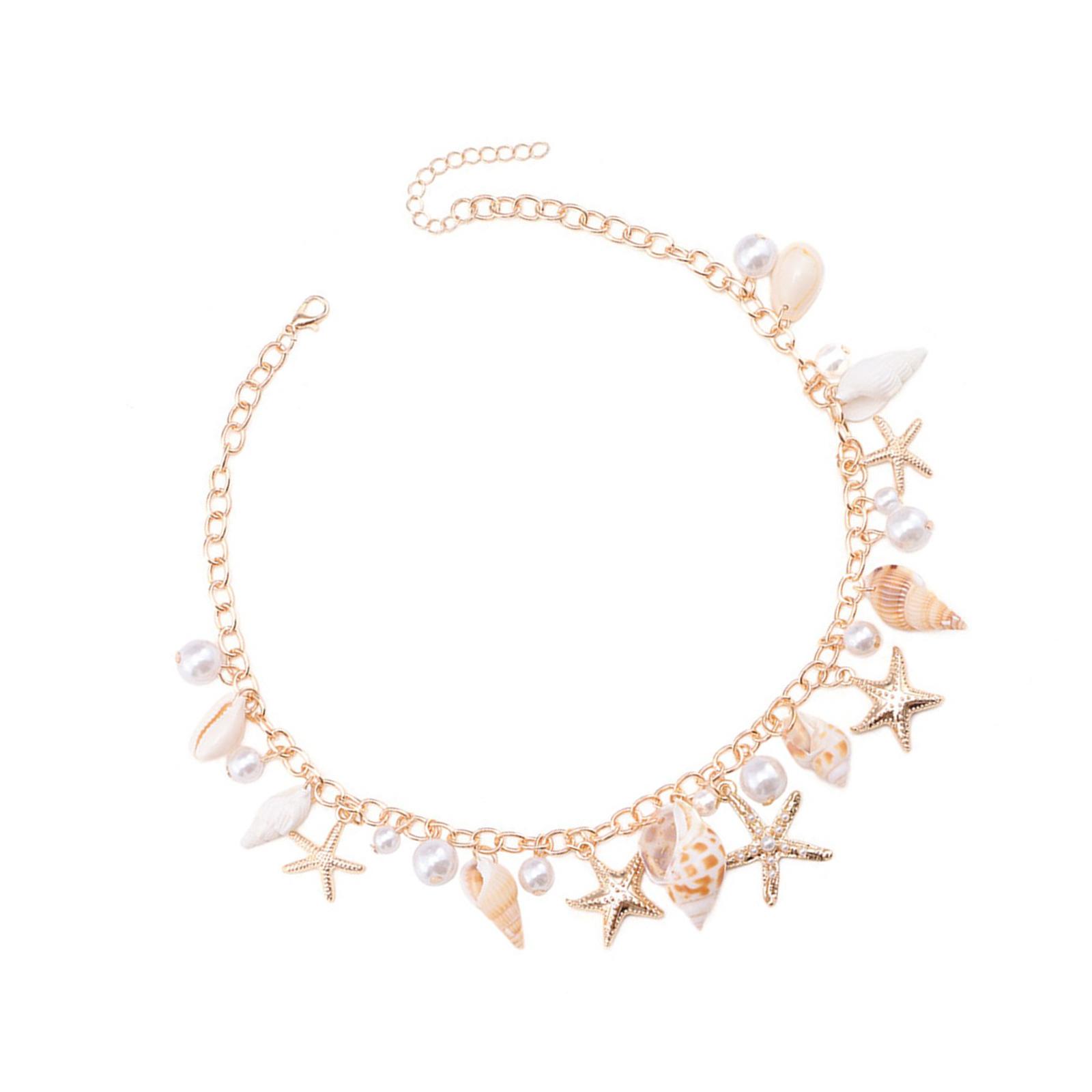 

Многофункциональное ожерелье-подвеска в виде ракушки, ожерелье из бусин, модная цепочка для ключиц, идеально подходит для различных случаев 2