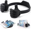 Thumbs-up Phone Stand: Adjustable Plastic Holder, Portable Desktop Stand for iPhone, Xiaomi & Samsung