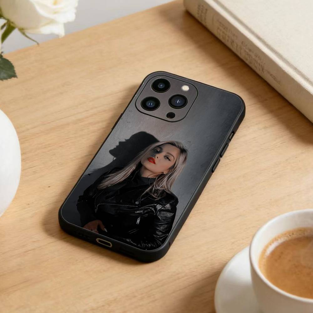 Singer-Bebe R-Rexha Phone Case For iPhone17,16,15,14,13,12 Plus,Max Soft Silicone Black Cover