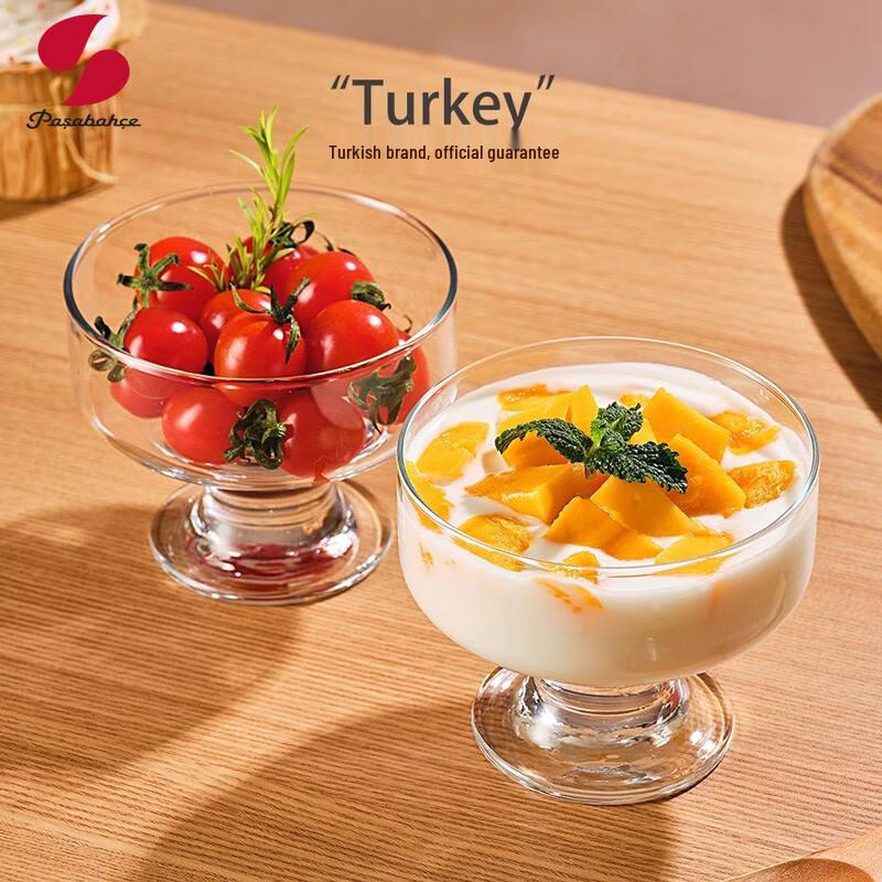 Бессвинцовые стеклянные креманки для мороженого и десертов Pasabahce