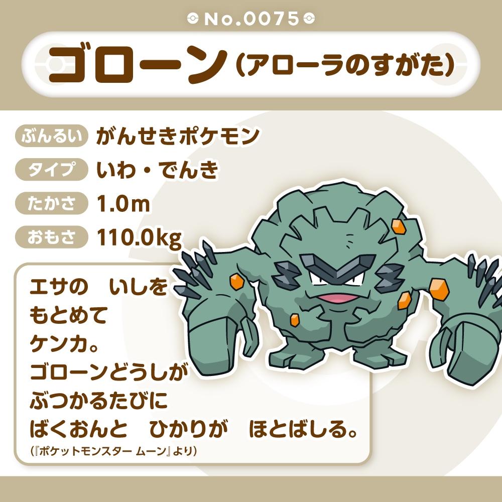 Pokemon Plush Doll Pokémon Fit 75 Alolan Graveler Japan NEW