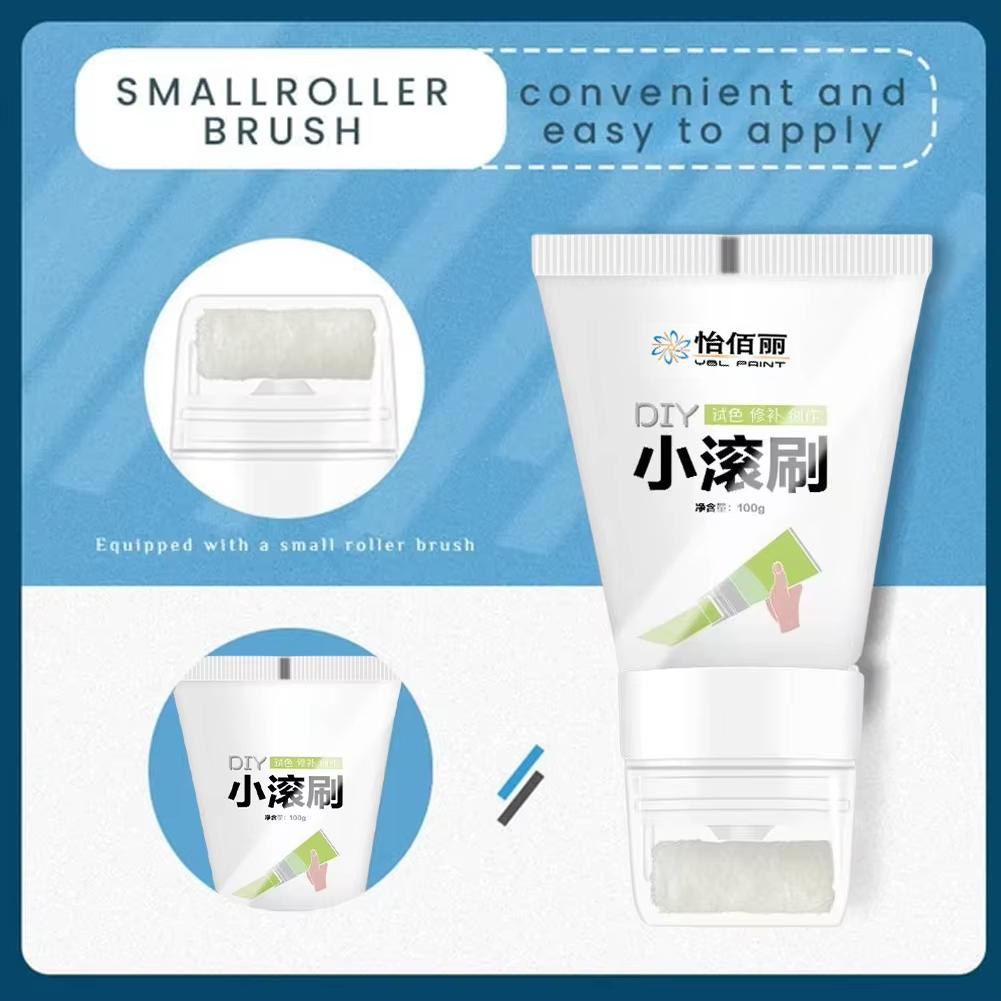 100g White Wall Repair Paste Roller DIY Patching Wall Latex Paint Drywall Repaint Brush Remove Stains Graffiti Home Accessories