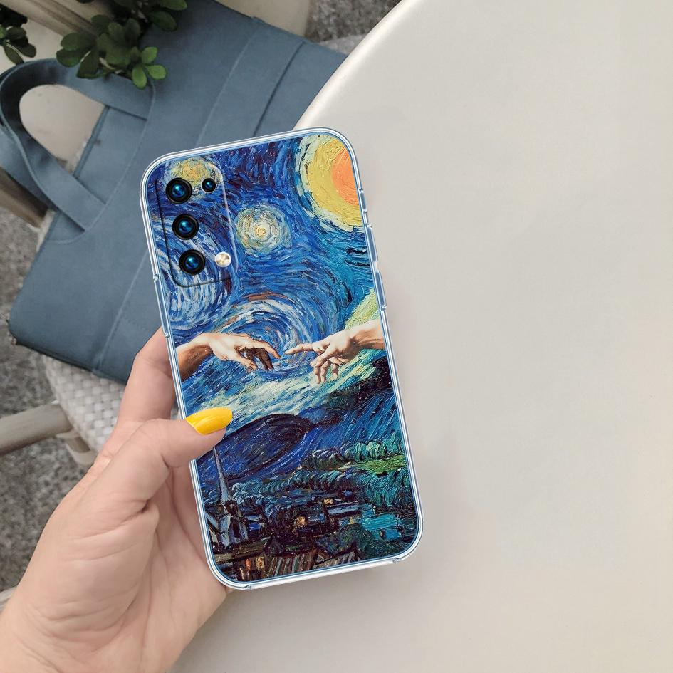 BF101 Starry Night Van Gogh Painting Phone Case for Motorola Moto G7 G8 G9 G84 G85 G73 G24 G15 Z2 Play Power Plus