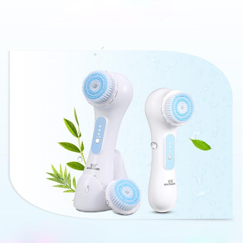 Waterproof Deep Pores Cleaning Ultrasonic Facial Cleansing Brush Electric Massager Exfoliator Scrubber Skin Care Wash Machine