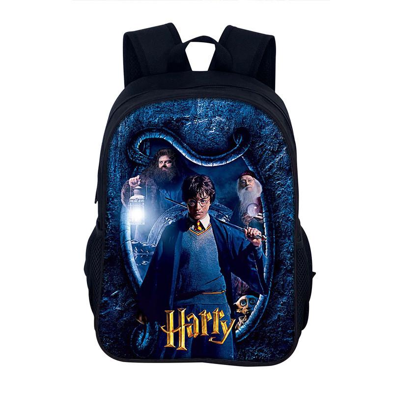 Harry Potter Student Backpack Nylon School Bag With Padded Laptop Compartment For Boys And Girls