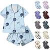 Women's Halloween Printed Pajama Set 2 Piece Casual Comfortable Sleepwear Set
