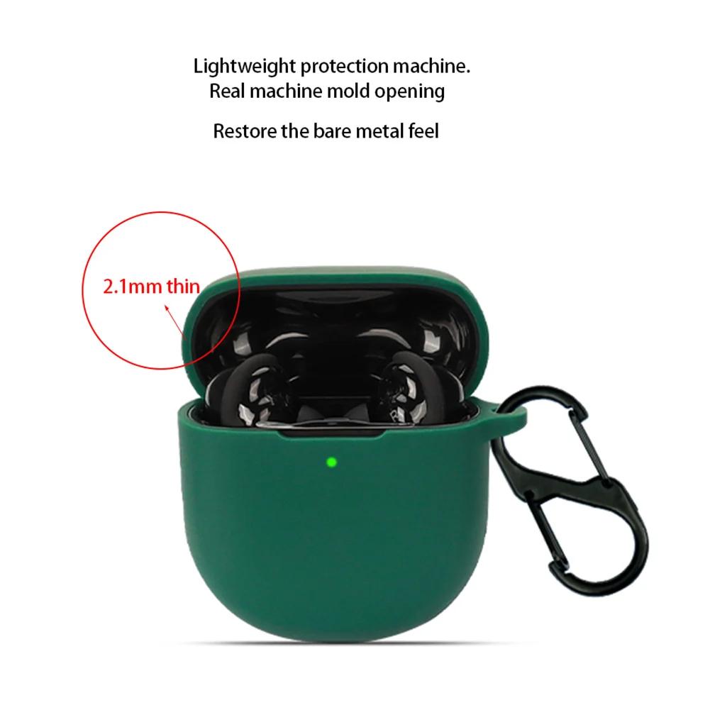 Silicone Headphone Holder Case with Hook Washable Wireless Headphone Protector Case Replacement for Bose QuietComfort Earbuds II