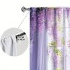 Set Of 2 Wisteria Sinensis Printed Curtain Home Decor Window Treatment Bedroom Office Kitchen With Rod Pocket Polyester Perfect For