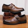 Fashion Versatile Men's Leather Casual Shoes Low Cut Black Office Work Shoes Wear-resistant Soles Men's Loafers Pointed Big Size 38-48