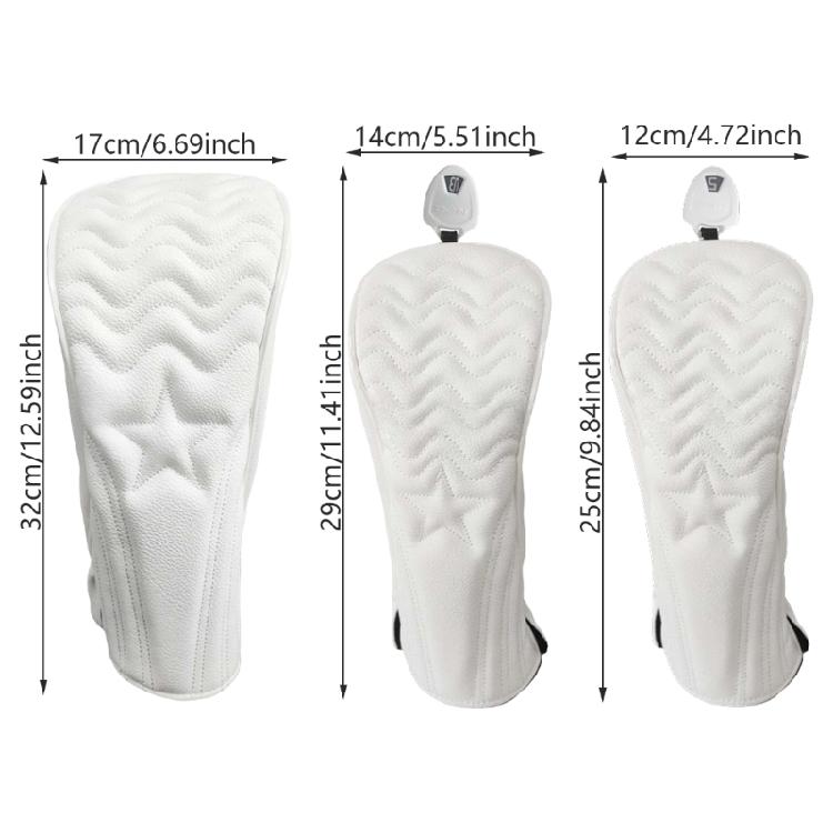 Protective Golf Club Headcover PU Soft Durability Universals Golf Club Cover for Drivers Soft Inner Lining