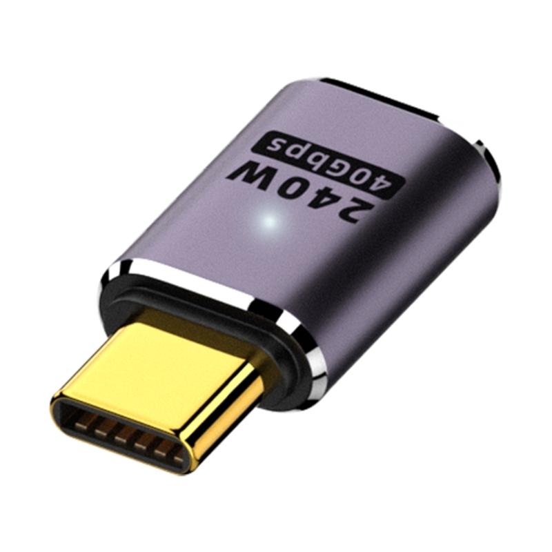 High-performance Type C Female to Type C Male 40Gbps Fast Data Adapter Converter Charging Adapters Aluminum Alloy