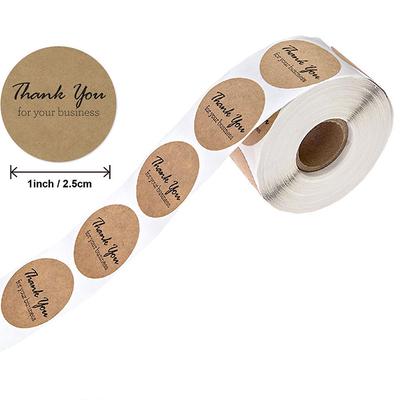 500Pcs Thank You For Your Order Kraft Sticker Handmade Packaging Seals Label