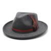 High-Quality Woolen Top Hat Women'S British Retro Rolled-Brimmed Jazz Hat Men'S Casual Felt Hat Top Hat Lmn423