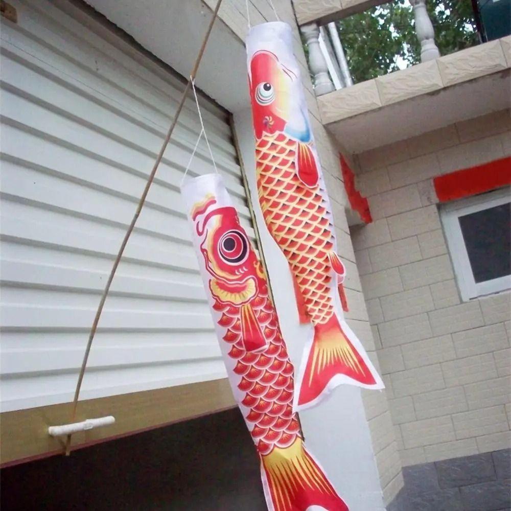 White Blank Japanese Koi Fish Flag Satin DIY Fish Flag Creative Japanese Carp Flag  Outdoor
