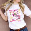 Kentucky Derby 150th Run for The Roses T Shirt Harajuku Women Vintage Short Sleeve T-Shirt Streetwear Female Crew Neck Tshirt