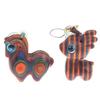 Wood Engraved Tangma Key Chain Cute Small Pendant Keychain Rainbow Wood Products Bag Backpack Charm Phone Pendant