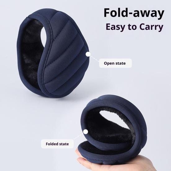 Earmuffs Faux Rabbit Fur Soft Warm Winter Ear Muffs Foldable Lining Windproof Cold Earflap Design Thick