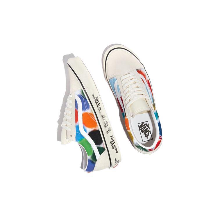 Vans Old Skool Retro Low-Top Skate Shoes Unisex Sneakers White Red Blue VN0A54F39XQ