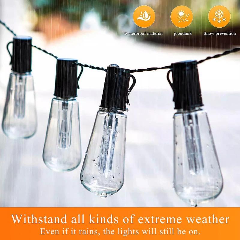 Globe Outdoor LED Lichterkette Kunststoff Bruchsichere Glühbirnen Wasserdichte Terrassenlichter für Weihnachten Garten Außen Hinterhof Veranda Dekoration Märchen