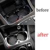 For Mercedes-Benz GLC 2016- Silver ABS Middle Console Water Cup Frame Trim