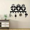 Metal Monkey Wall Hook Decor Key Holder Coat Hat Towel Rack Modern Natural Style Easy Install Black