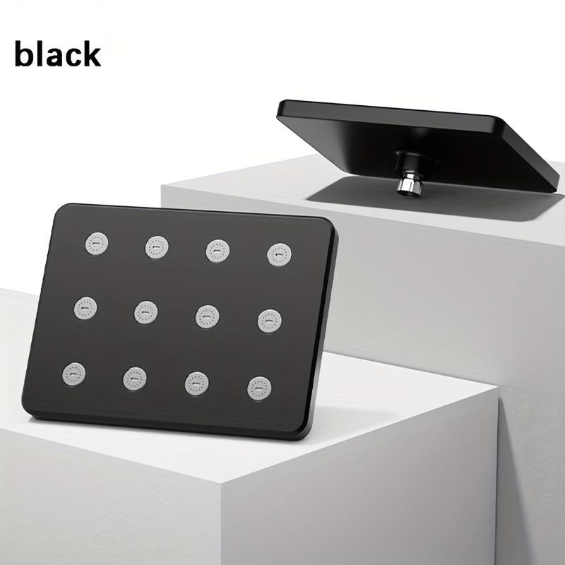 

Душевая лейка высокого давления для ванной комнаты, посеребренная/черная квадратная душевая лейка, ежедневная фиксированная струя для душа для ванной комнаты, аксессуары для ванной комнаты, душевая лейка чёрный