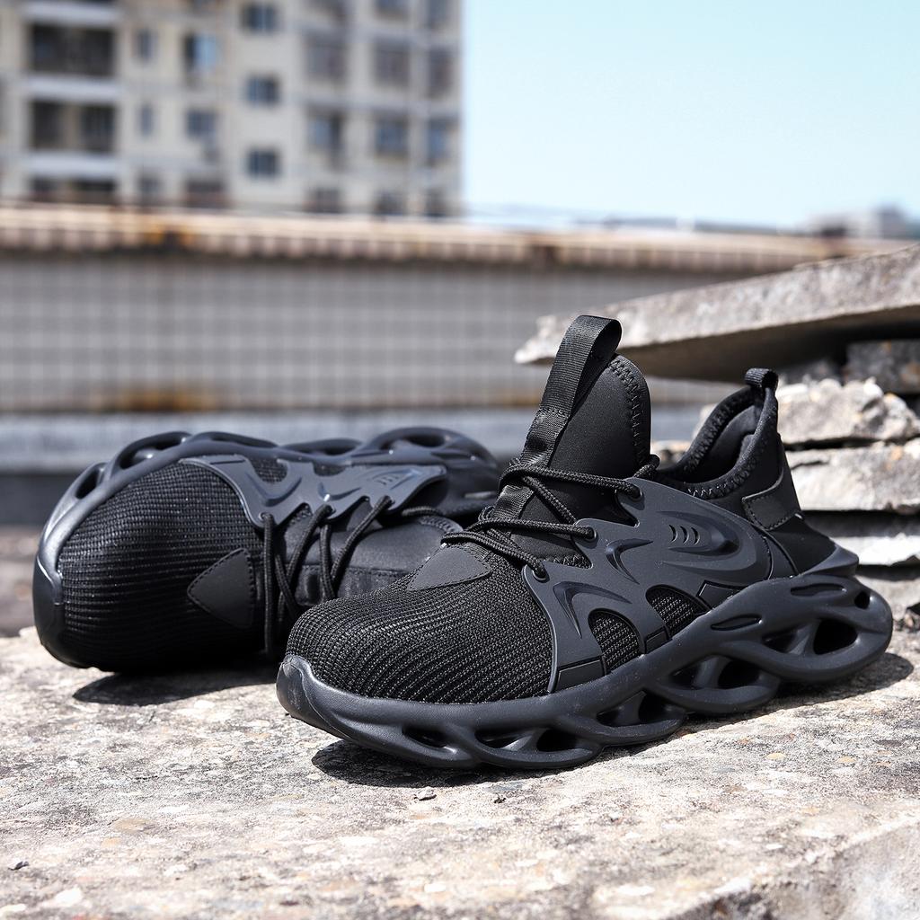 Safety Footwear Men Work Boots Lightweight Cushion Steel Toe Sneakers Puncture-Proof Work Shoes Indestructible Male Shoes