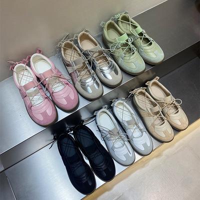 NEUE Lässige Leder Damen Sneaker Klobiger Absatz Elastisch Luxus Designer Lässige Trainer All Match Laufstegschuhe Damen