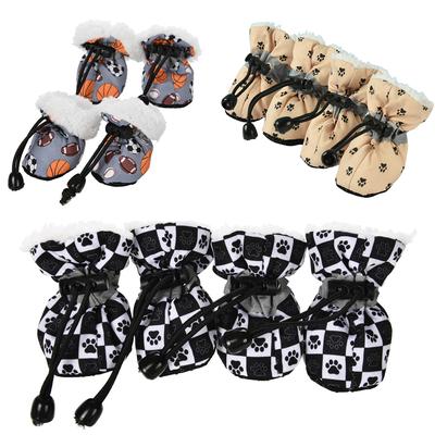 Zapatos de Invierno para Perros Pequeños y Medianos Mascota Gruesos Cálidos de Forro Polar Antideslizantes Botas de Nieve Calcetines para Cachorros Chihuahua Bulldog Francés Calzado