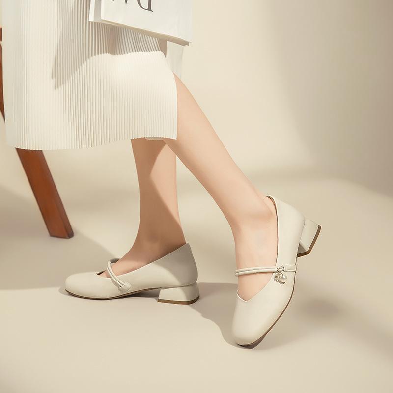 Mary Jane's Summer New Late Evening Breeze Gentle Small Leather Shoes French Single Shoes