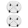2pcs Rolling Stand Base 36cm High Load Bearing Capacity with Brakes Iron Plant Pot Movers for Foot