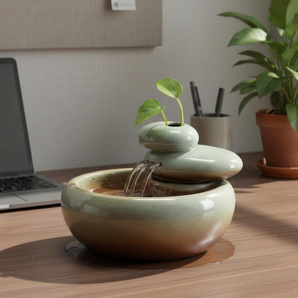 Stone Waterfall Gift Idea Rock Soothing Sound Cascading Water Feature