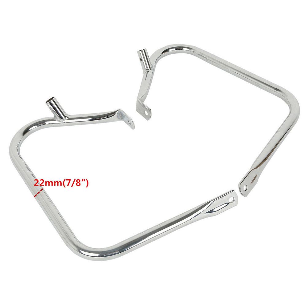 Motorcycle Saddlebag Bags Steel Guard Bracket For Harley Touring Road King Electra Glide Road Glide 1997-2013