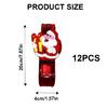12Pcs Glowing Silicone Bracelets for Kids and Teens Christmas Wristbands Flashing Jewelry Birthday Party Accessories