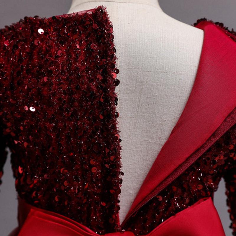 4-12 let Dětské Dívčí Šaty Roby Flitry Vystoupení Šaty Síťovaná Sukně