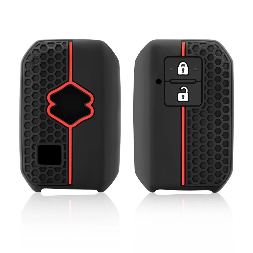 Étui de protection pour clé de voiture en silicone à 2 boutons pour Suzuki Swift Ignis Jimney XL7 Ertiga 2020 2021 2022 2023