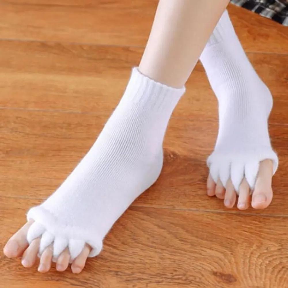 Feeling Shop Toe Sleep Socks Cat Paw Stretching Daily Relaxation West white