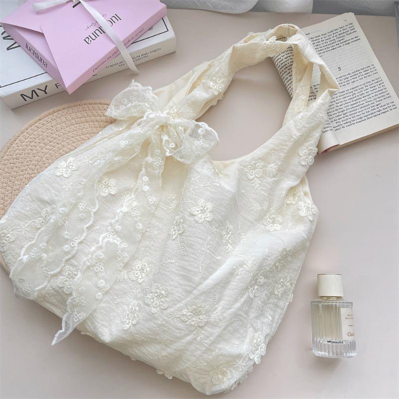 2 New Embroidered Literary and Artistic Little Fresh Fairy Cloth Bag Shoulder Handbag Commuting Large-capacity Vest Bag