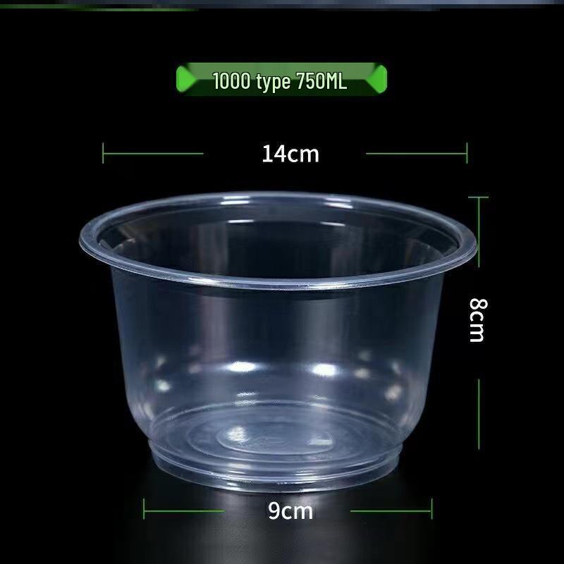 Durable Clear Disposable Plastic Bowl - High Temp Resistant, Perfect for Home & Commercial Use, No Lid Required
