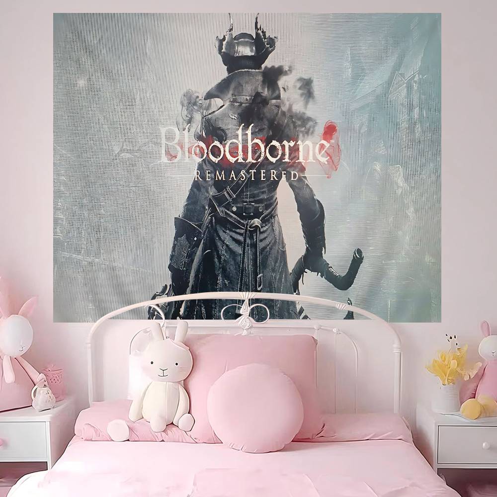 Action Game BBloodborne Cartoon Tapestry Wall Hanging Decoration Household Home Decor