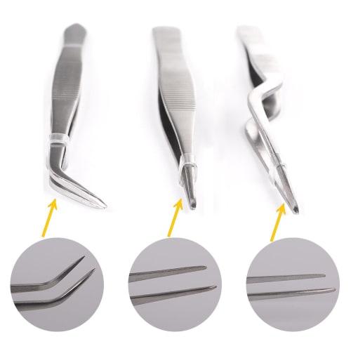 Tangoowal Rivaa Precision Cooking Tongs, 3-Piece Stainless Steel Tweezers for Cooking, Medical, and Beauty (6.3 Inches)