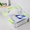 Transparent 4-Layer Storage Container with Handle Large Capacity Multipurpose Crafts Supplies Sewing Utility Storage Bin Storage Organizer