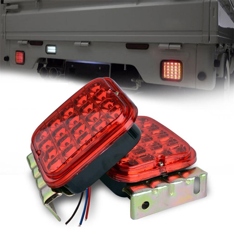 1 Pair 4.5" 12V Car Boat Truck Camper Red LED Tail Light Brake Turn Signal Lamp