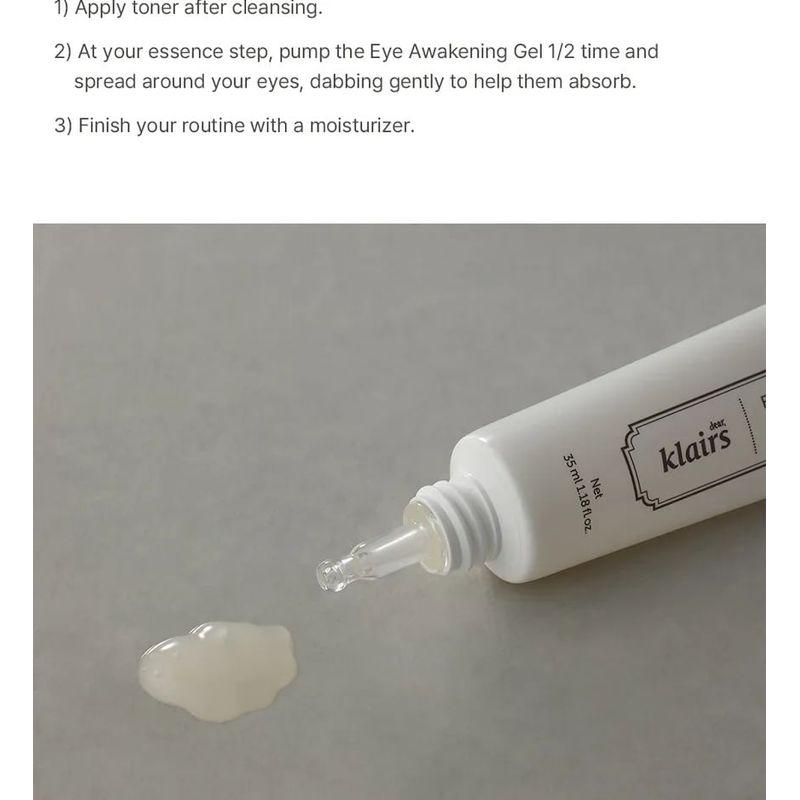 dear, klairs Fundamental Eye Awakening Gel